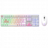 Kit Gamer de Teclado y Mouse Xtreme PC Gaming NA-40015, Alámbrico, USB, Blanco, Español