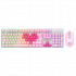 Kit Gamer de Teclado y Mouse Xtreme PC Gaming Battle Heart, Alámbrico, USB, Rosa, Español