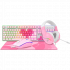 Kit Gamer de Teclado y Mouse Xtreme PC Gaming Battle Heart, Alámbrico, USB, Rosa, Español - Imagen adicional 1