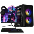 Computadora Xtreme PC Gaming CM-05765, AMD Ryzen 5 5600GT, 16GB, 500GB SSD, Wi-Fi, Windows 11 Prueba + Teclado/Mouse/Monitor de 27"