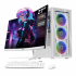 Computadora Xtreme PC Gaming Dragonfly White, AMD Ryzen 7 5700G, 16GB, 500GB SSD, Wi-Fi, Windows 10 Prueba + Teclado/Mouse/Monitor de 27"
