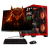 PC Gamer Completa Xtreme PC Gaming NVIDIA GeForce RTX 5060 AMD Ryzen 7 5700 32GB SSD 1TB Monitor Curvo 27 180Hz Sistema Liquido WIFI Crystal Hive Red