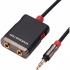 Xtreme PC Gaming Adaptador de Audio 3.5mm Macho - 2 x 3.5mm Hembra