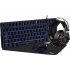 Kit Gamer de Teclado y Mouse XZEAL incluye Teclado XST-200 + Mouse XST-200 + Diadema RGB + Mousepad, Alámbrico, USB, Nergro (Español)  1
