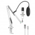 Yeyian Kit Microfono para Streaming Agile NL, USB, Blanco ― incluye Soporte de Brazo, Soporte U de Escritorio, Filtro, Abrazadera y Cable USB  6