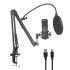 Yeyian Kit Micrófono Condensador YSA-UCMQ-01, Alámbrico, USB, Negro - Incluye Soporte de Brazo, Filtro Pop y Cable USB A/B  5