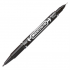 Zebra Marcador Permanente Mckie Doble Punta, Punto Fino/Extra Fino, Negro, 12 Piezas - Imagen adicional 1