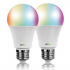 ZKTeco Foco Regulable LED Inteligente LB1, WiFi, RGB, Base E26, 10W, Blanco - 2 Piezas  1