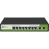 Switch ZKTeco Gigabit Ethernet PE082-120-G, 10 Puertos 10/100/1000Mbps (8x PoE), 20 Gbit/s, 2.000 Entradas - No administrable  1