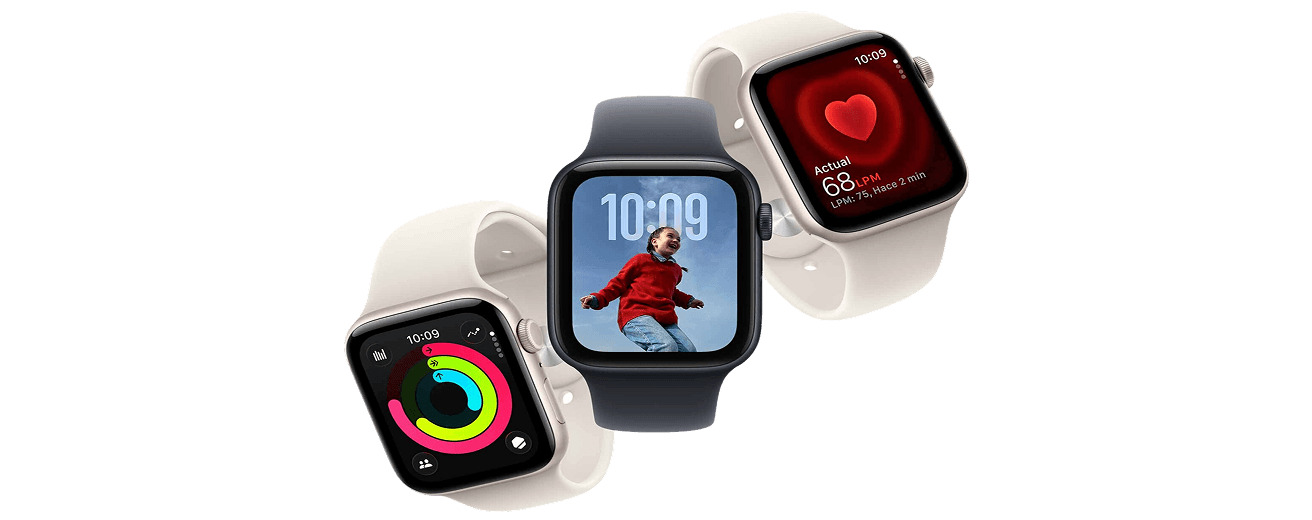 Apple Watch en varias correas y acabados, elegibles para AppleCare+ en Cyberpuerta