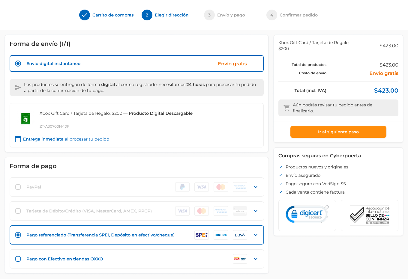 Disfruta de tu compra