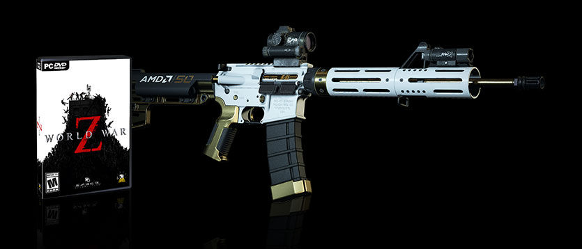World War Z packaging and gun skin