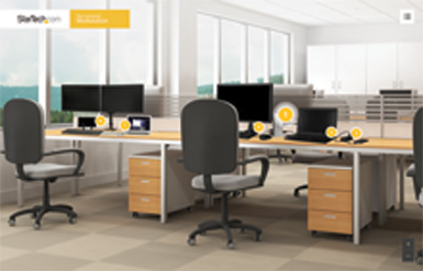 La estación de trabajo conectada