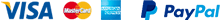 Visa Mastercard Amex Paypal