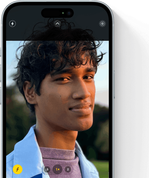 Un iPhone 15 muestra una foto con modo Retrato