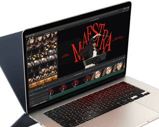 Una MacBook Air muestra una edición de video para demostrar las capacidades del chip M4