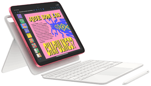 Imagen del iPad, el Magic Keyboard Folio y el Apple Pencil