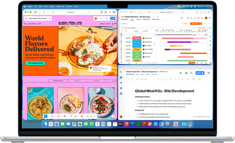 MacBook Air con varias apps abiertas