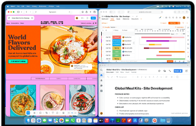 MacBook Air con varias apps abiertas