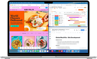 MacBook Air con varias apps abiertas