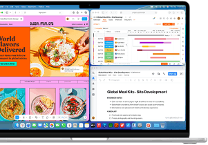 MacBook Air con varias apps abiertas