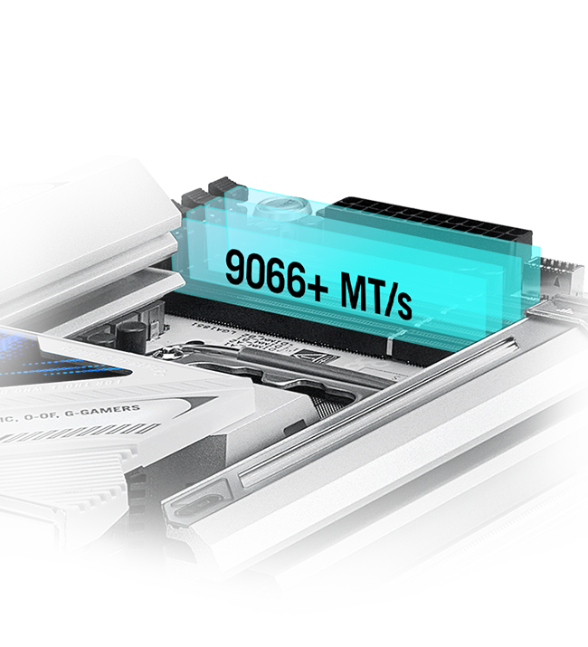 The Strix Z890-A lets you overclock memory up to 9066+ MT/s