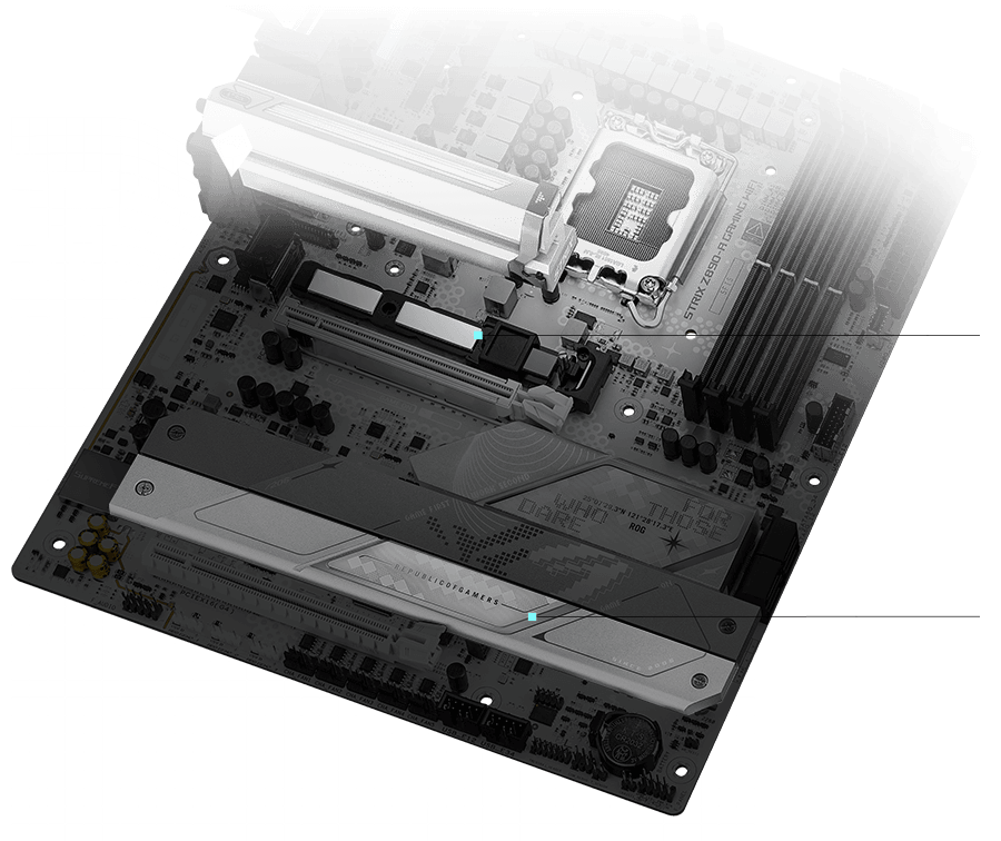 Strix Z890-A M.2 heatsinks and backplate layout