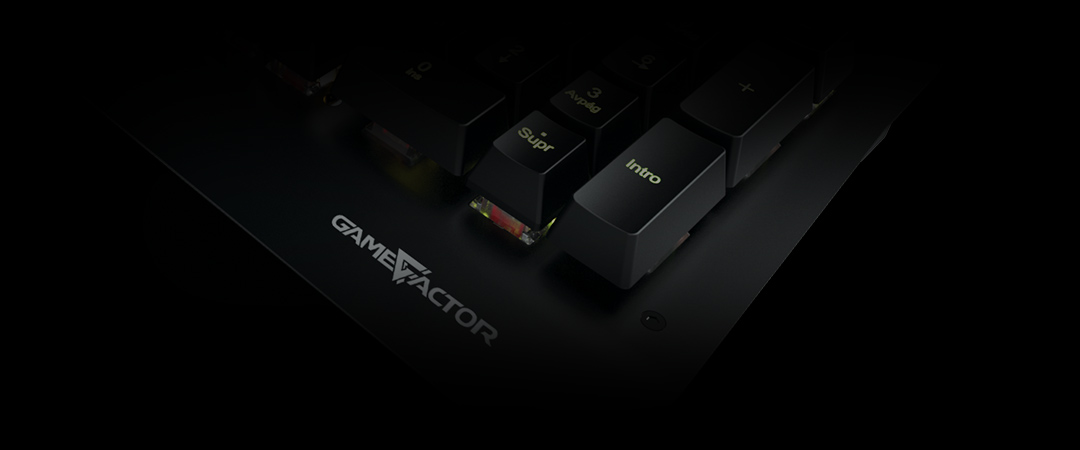 Teclado gamer con macros GAMEFACTOR KBG601