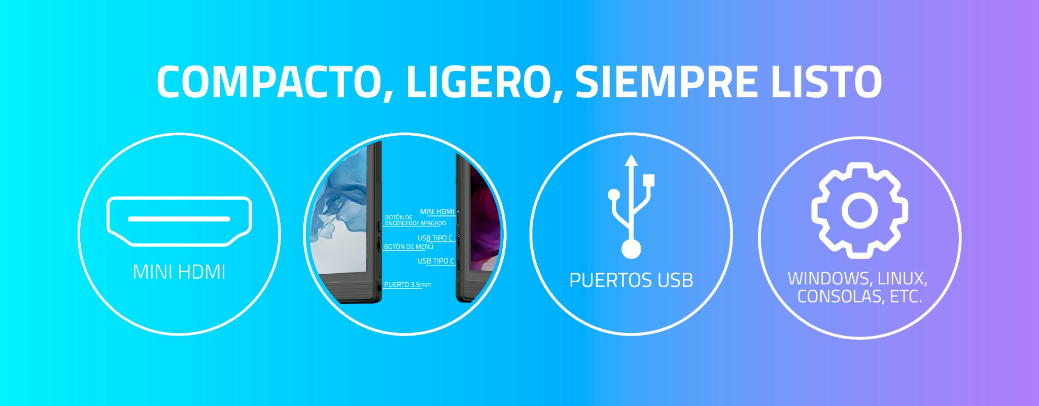 Compacto y listo